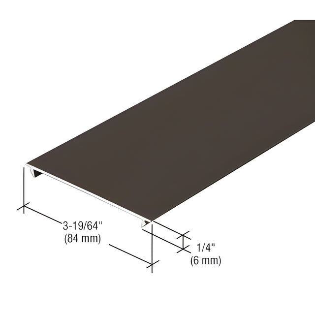 CRL-U.S. Aluminum 3-19/64" Horizontal Insert, Dark Bronze/Black Anodized Class 1 - 24'-2"