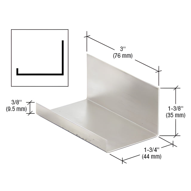 CRL-U.S. Aluminum 3" Splice Sleeve for Sill Channel CS264- 10/Pk
