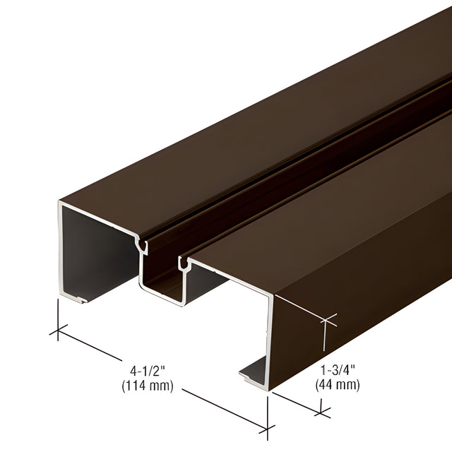 CRL-U.S. Aluminum 4-1/2" Open Back Vertical Mullion, Bronze Black Anodized - 24'-2"