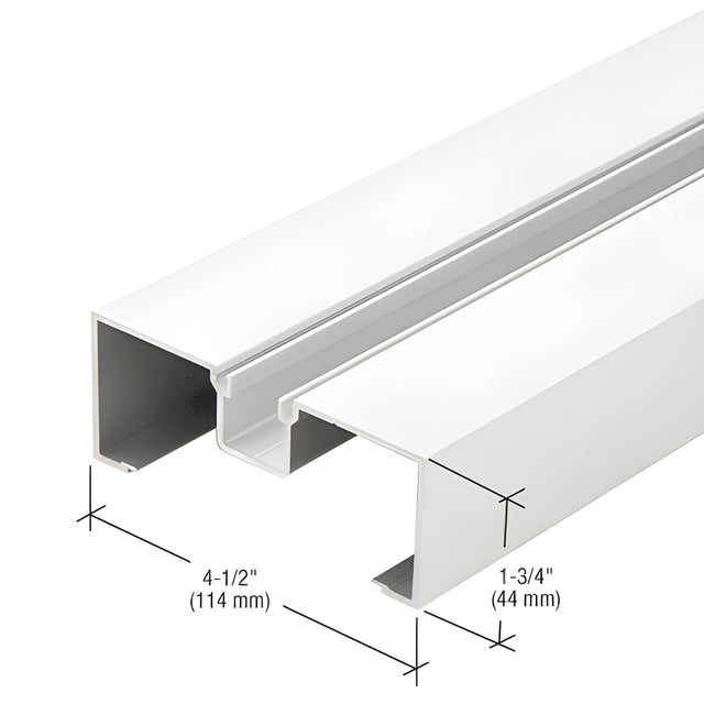 CRL-U.S. Aluminum 4-1/2" Open Back Vertical Mullion, White KYNAR® Paint - 24'-2"