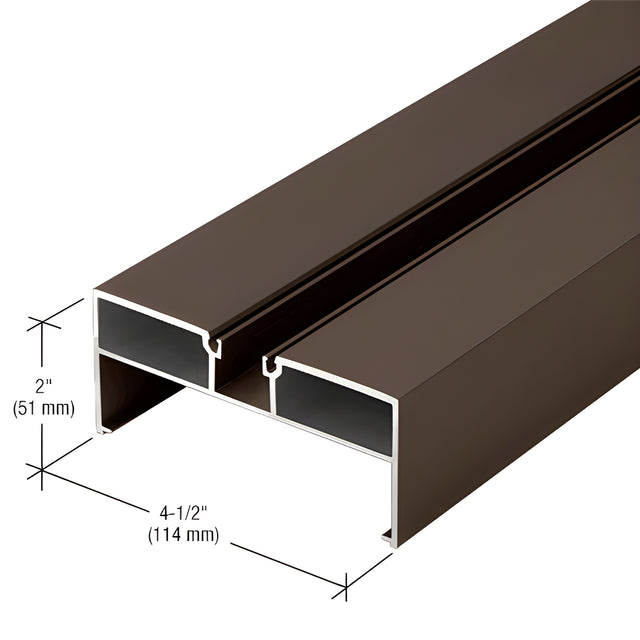 CRL-U.S. Aluminum 4-1/2" x 2" Hollow Door Jamb, Bronze Black Anodized - 24'-2"