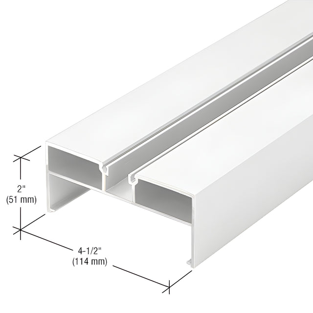 CRL-U.S. Aluminum 4-1/2" x 2" Hollow Door Jamb, White KYNAR® Paint - 24'-2"