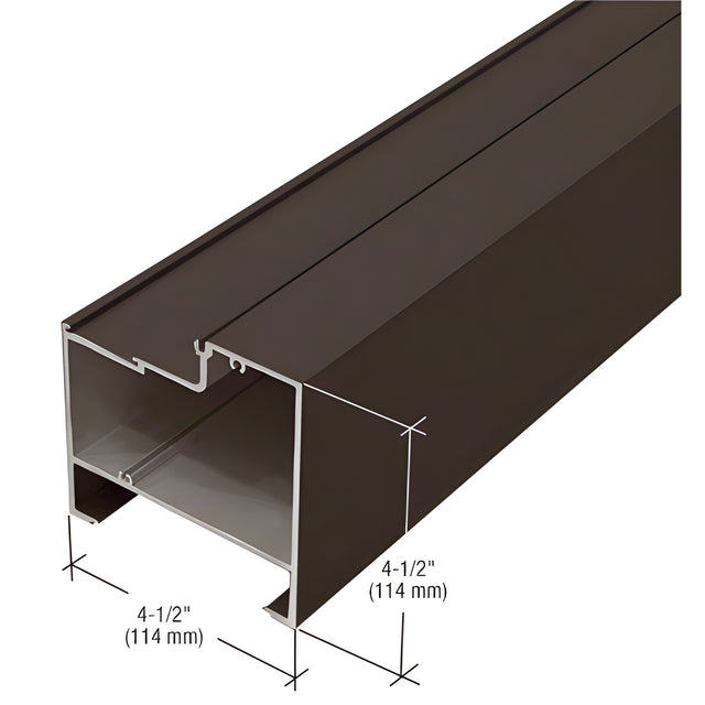 CRL-U.S. Aluminum 4-1/2" x 4-1/2" Bulkhead, Bronze Black Anodized - 24'-2"