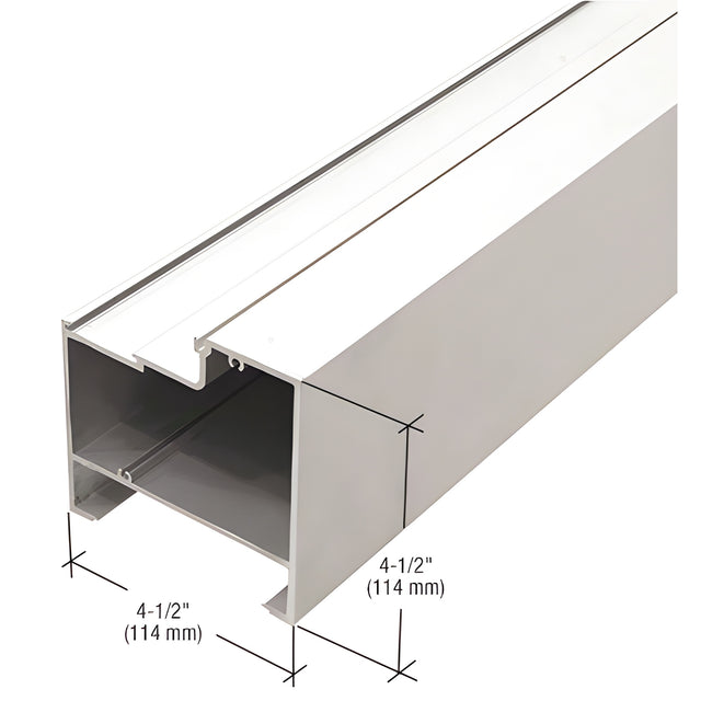 CRL-U.S. Aluminum 4-1/2" x 4-1/2" Bulkhead, Clear Anodized - 24'-2"