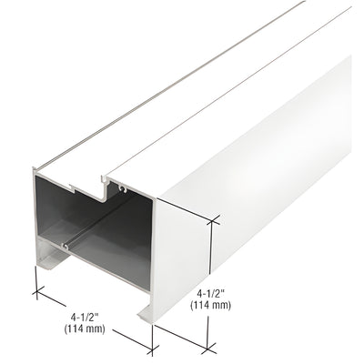 CRL-U.S. Aluminum 4-1/2" x 4-1/2" Bulkhead, White KYNAR® Paint - 24'-2"