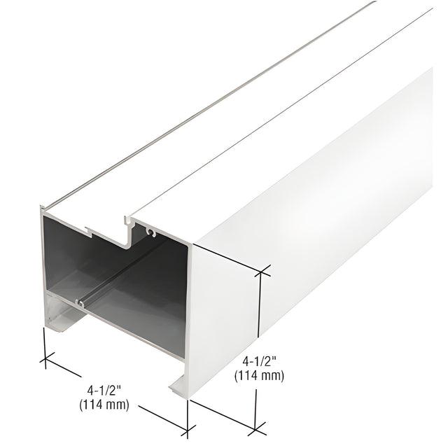 CRL-U.S. Aluminum 4-1/2" x 4-1/2" Bulkhead, White KYNAR® Paint - 24'-2"