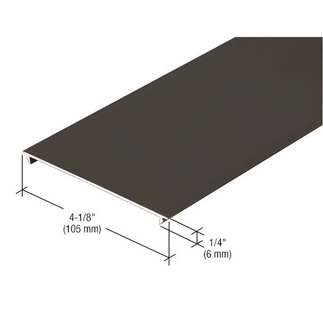 CRL-U.S. Aluminum 4-1/8" Horizontal Insert, Dark Bronze/Black Anodized Class 1 - 24'-2"