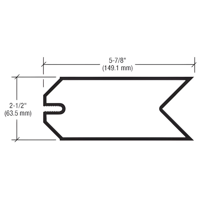 CRL-U.S. Aluminum 4" 90 Degree Outside Corner Mullion, Clear Anodized Class 1 - 24'-2"