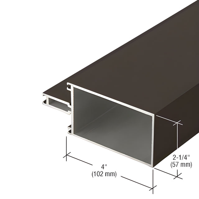 CRL-U.S. Aluminum 4" Captured Glazed Vertical Mullion, Dark Bronze/Black Anodized Class 1 - 24'-2"