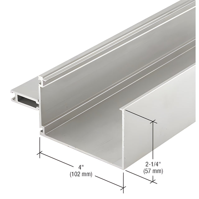 CRL-U.S. Aluminum 4" Captured Vertical Mullion, Clear Anodized Class 1 - 24'-2"