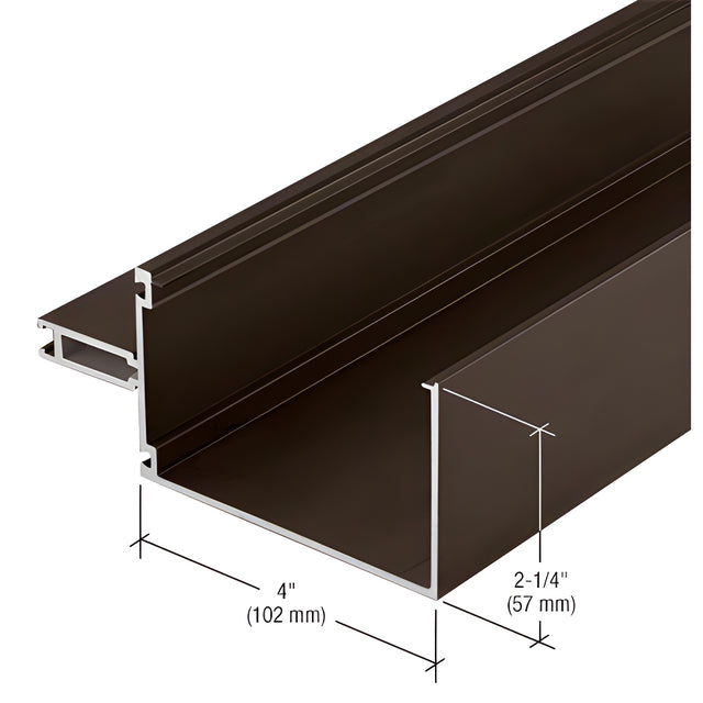 CRL-U.S. Aluminum 4" Captured Vertical Mullion, Dark Bronze/Black Anodized Class 1 - 24'-2"
