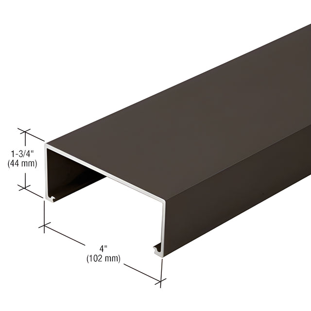 CRL-U.S. Aluminum 4" Center Hung Door Jamb, Bronze Black Anodized - 21'-8"