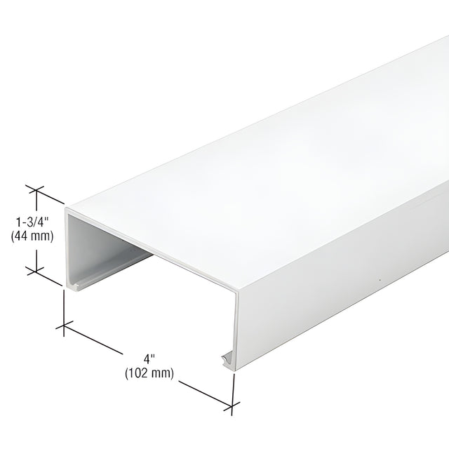 CRL-U.S. Aluminum 4" Center Hung Door Jamb, White KYNAR® Paint- 21'-8"