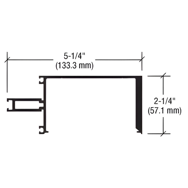 CRL-U.S. Aluminum 4" Heavy Vertical Mullion for Panel Assembly, Clear Anodized Class 1 - 24'-2"