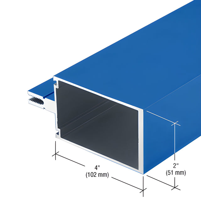 CRL-U.S. Aluminum 4" Heavy Wall Vertical Mullion for Shear Block Assembly, Custom Paint - 24'-2"
