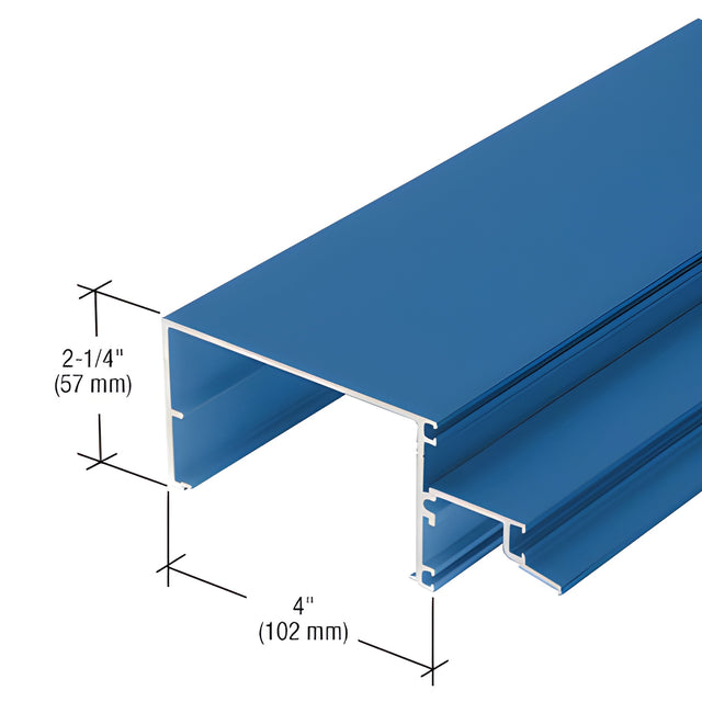 CRL-U.S. Aluminum 4" Open Back Horizontal for Shear Block Assembly, Custom Paint - 24'-2"