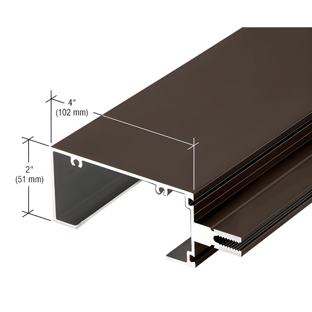 CRL-U.S. Aluminum 4" Perimeter Mullion for Screw Spline and Multi-Lite Units, Bronze Black Anodized - 24'-2"