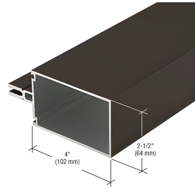 CRL-U.S. Aluminum 4" Vertical/Horizontal Mullion, Bronze Black Anodized - 24'-2"