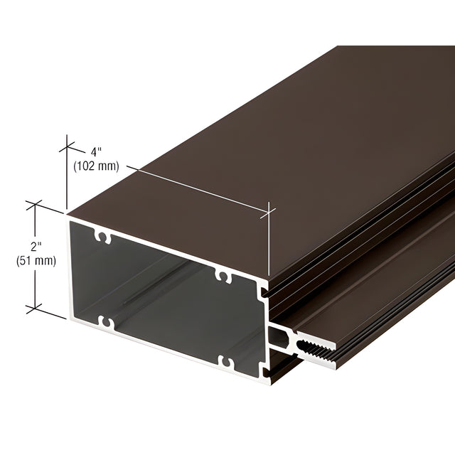 CRL-U.S. Aluminum 4" Vertical/Horizontal Mullion for Screw Spline and Multi-Lite Units, Bronze Black Anodized - 24'-2"