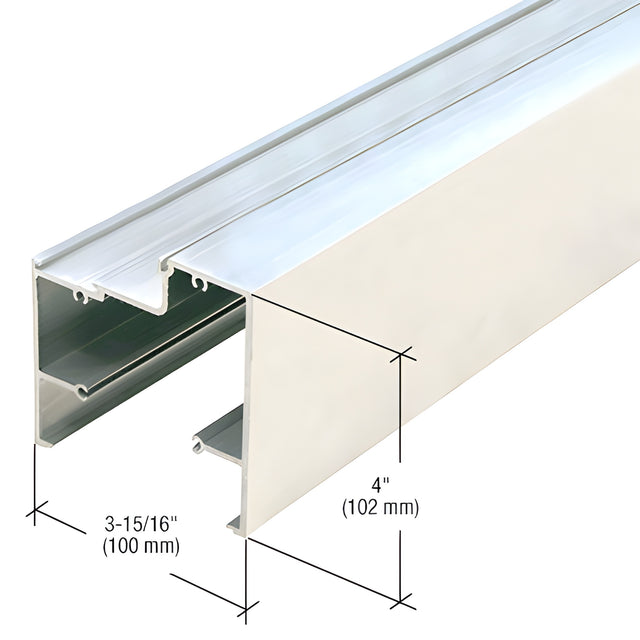 CRL-U.S. Aluminum 4" x 4" Bulkhead, Clear Anodized - 24'-2"