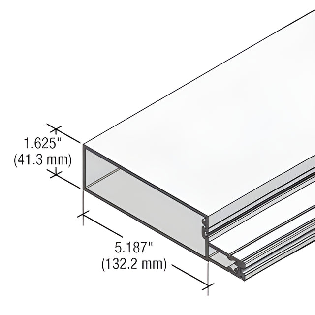 CRL-U.S. Aluminum 5-1/4" Stacked Horizontal Mullion for StormWall XL, Clear Anodized Class 1