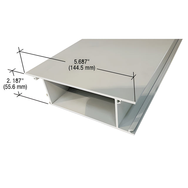 CRL-U.S. Aluminum 5-11/16" Top Door Rail for 1-5/16" Glass - 21'0, Clear Anodized Class 1
