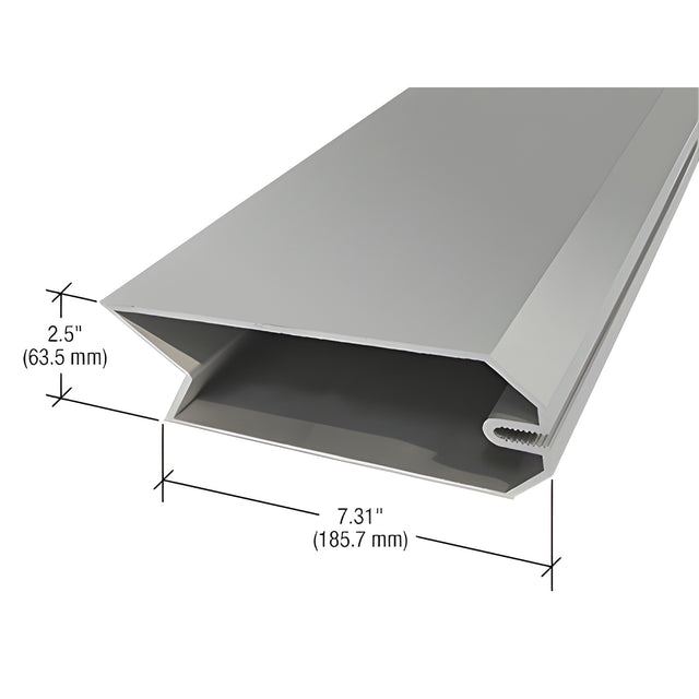CRL-U.S. Aluminum 5" 90 Degree Outside Captured Vertical Corner Mullion, Clear Anodized Class 1 - 24'-2"