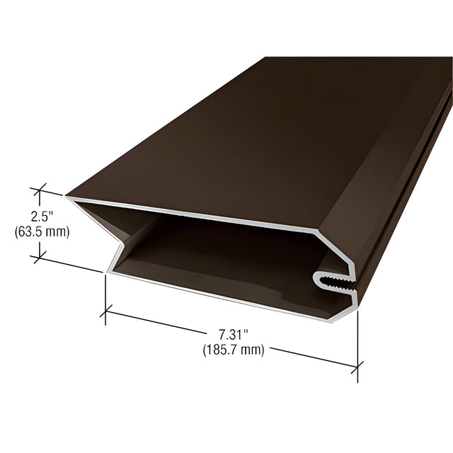 CRL-U.S. Aluminum 5" 90 Degree Outside Captured Vertical Corner Mullion, Dark Bronze/Black Anodized Class 1 - 24'-2"