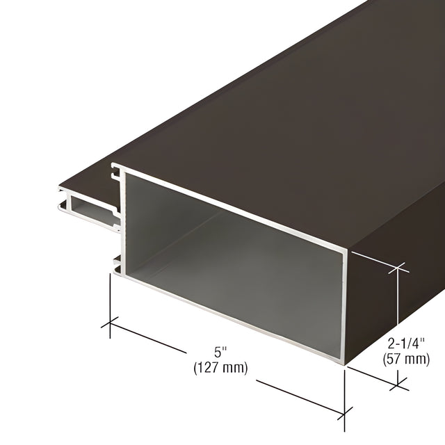 CRL-U.S. Aluminum 5" Captured Glazed Vertical Mullion, Dark Bronze/Black Anodized Class 1 - 24'-2"