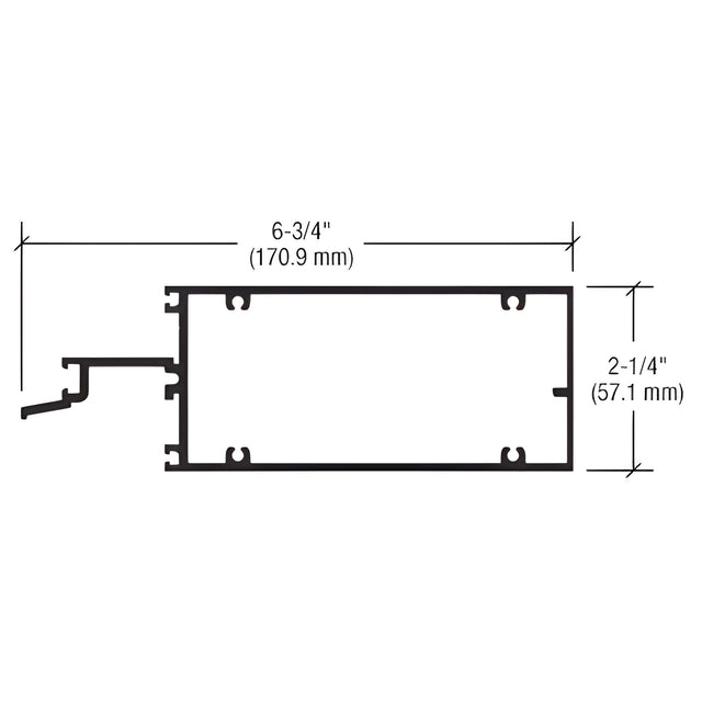 CRL-U.S. Aluminum 5" Intermediate Horizontal for Panel Assembly, Clear Anodized Class 1 - 24'-2"