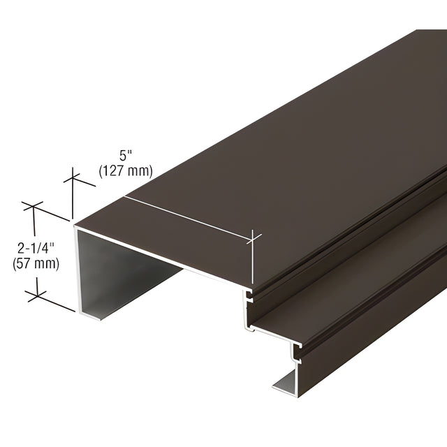 CRL-U.S. Aluminum 5" Jamb Mullion Panel or Shear Block Assembly, Dark Bronze/Black Anodized Class 1 - 24'-2"