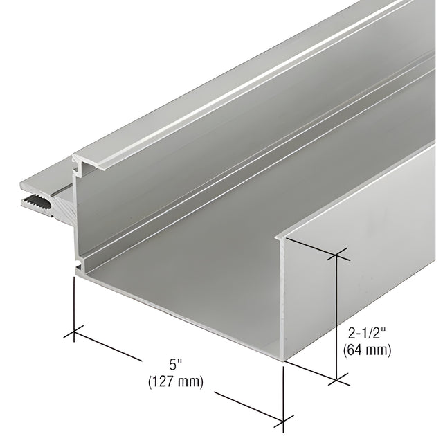 CRL-U.S. Aluminum 5" Open Back Horizontal Mullion - 24'-2", Clear Anodized Class 1