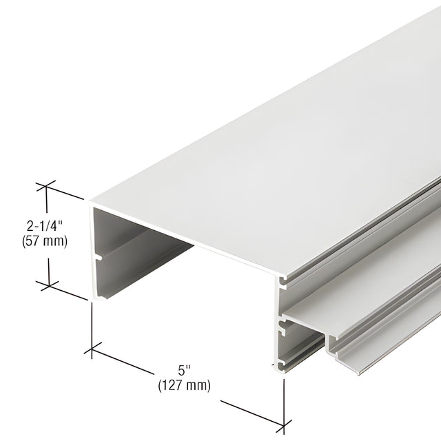 CRL-U.S. Aluminum 5" Open Back Horizontal Mullion, Clear Anodized Class 1 - 24'-2"