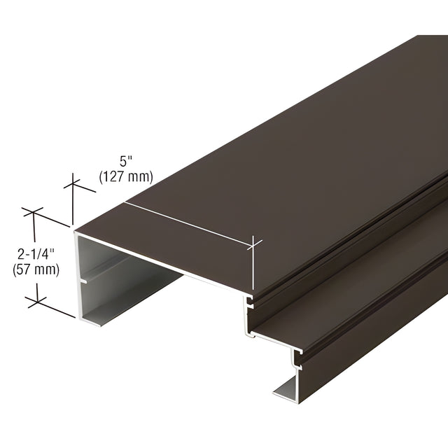CRL-U.S. Aluminum 5" Sill Mullion Shear Block Assembly, Dark Bronze/Black Anodized Class 1 - 24'-2"