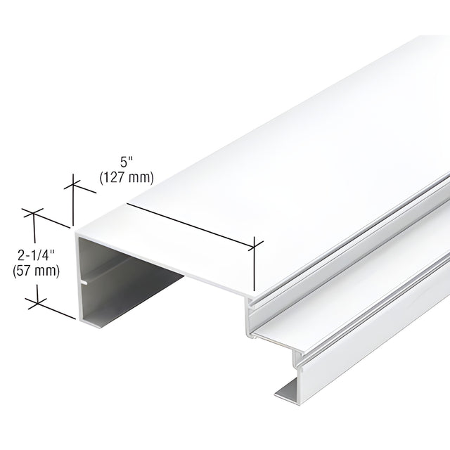 CRL-U.S. Aluminum 5" Sill Mullion Shear Block Assembly, White KYNAR® Paint - 24'-2"