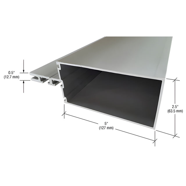 CRL-U.S. Aluminum 5" Triple Glaze Non-Thermally Broken Mullion, Clear Anodized Class 1 - 24'-2"