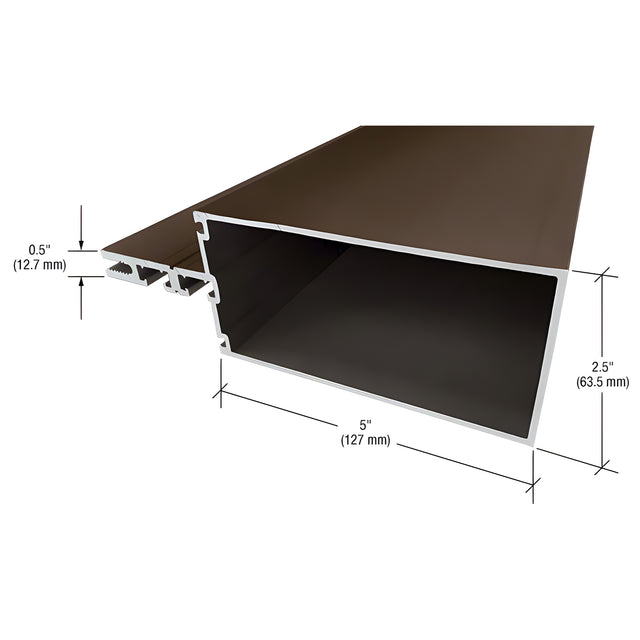 CRL-U.S. Aluminum 5" Triple Glaze Non-Thermally Broken Mullion, Dark Bronze/Black Anodized Class 1 - 24'-2"