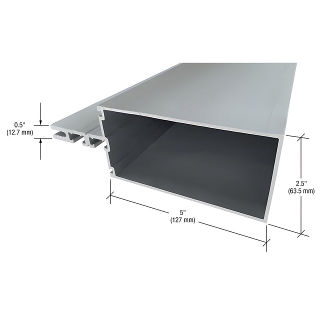 CRL-U.S. Aluminum 5" Triple Glaze Non-Thermally Broken Mullion, Mill- 24'-2"