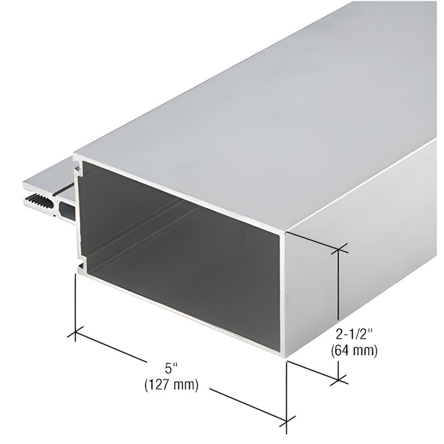CRL-U.S. Aluminum 5" Vertical/Horizontal Mullion for 1" Glazing, Clear Anodized Class 1 - 24'-2"