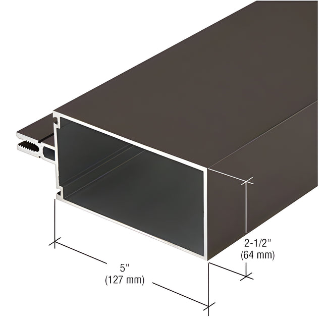 CRL-U.S. Aluminum 5" Vertical/Horizontal Mullion for 1" Glazing, Dark Bronze/Black Anodized Class 1 - 24'-2"