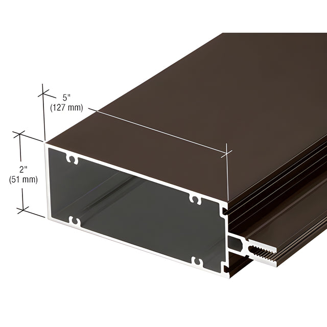 CRL-U.S. Aluminum 5" Vertical/Horizontal Mullion for Screw Spline and Multi-Lite Units, Bronze Black Anodized - 24'-2"