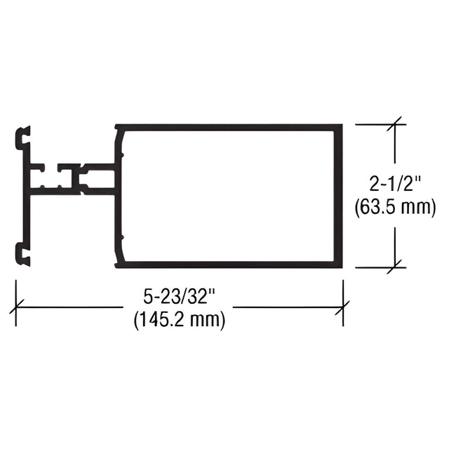 CRL-U.S. Aluminum 6" Vertical Mullion, Custom Paint - 24'-2"