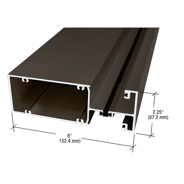 CRL-U.S. Aluminum 6" Vertical Mullion, Thermally Improved, Dark Bronze Anodic- 24'-2"