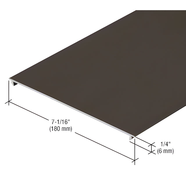 CRL-U.S. Aluminum 7-1/16" Horizontal Insert, Dark Bronze/Black Anodized Class 1 - 24'-2"