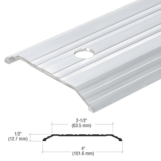 CRL-U.S. Aluminum 72" Double Doors 3-Point Lock Fabricated Threshold, Mill