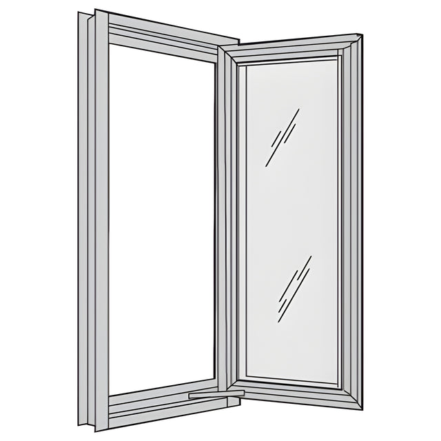 CRL-U.S. Aluminum 7400 Series Out-Swing Casement Window for 1" Glazing, White KYNAR® Paint