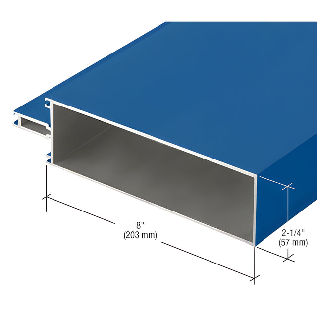 CRL-U.S. Aluminum 8" Captured Glazed Vertical Mullion for 1" Glass, Custom Paint - 24'- 2"