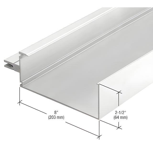 CRL-U.S. Aluminum 8" Open Back Horizontal Mullion, White KYNAR® Paint - 24'-2"