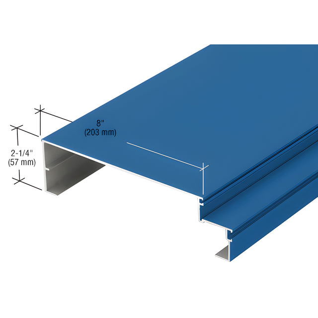 CRL-U.S. Aluminum 8" Sill Mullion for Shear Block Assembly, Custom Paint, 1" Glass, 24'-2"