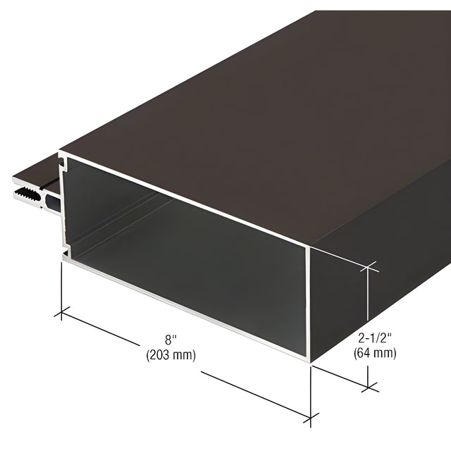 CRL-U.S. Aluminum 8" Vertical/Horizontal Mullion, Bronze Black Anodized - 24'-2"